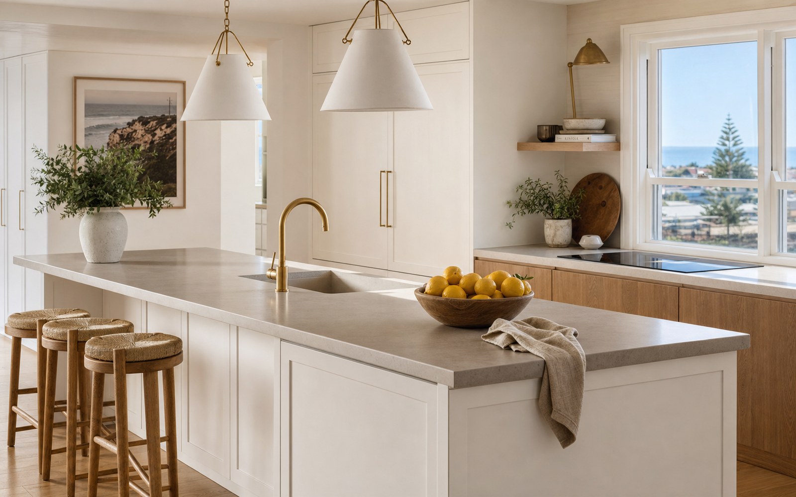 Custom timber kitchen joinery built in Newcastle NSW workshop by SteepWood — feature