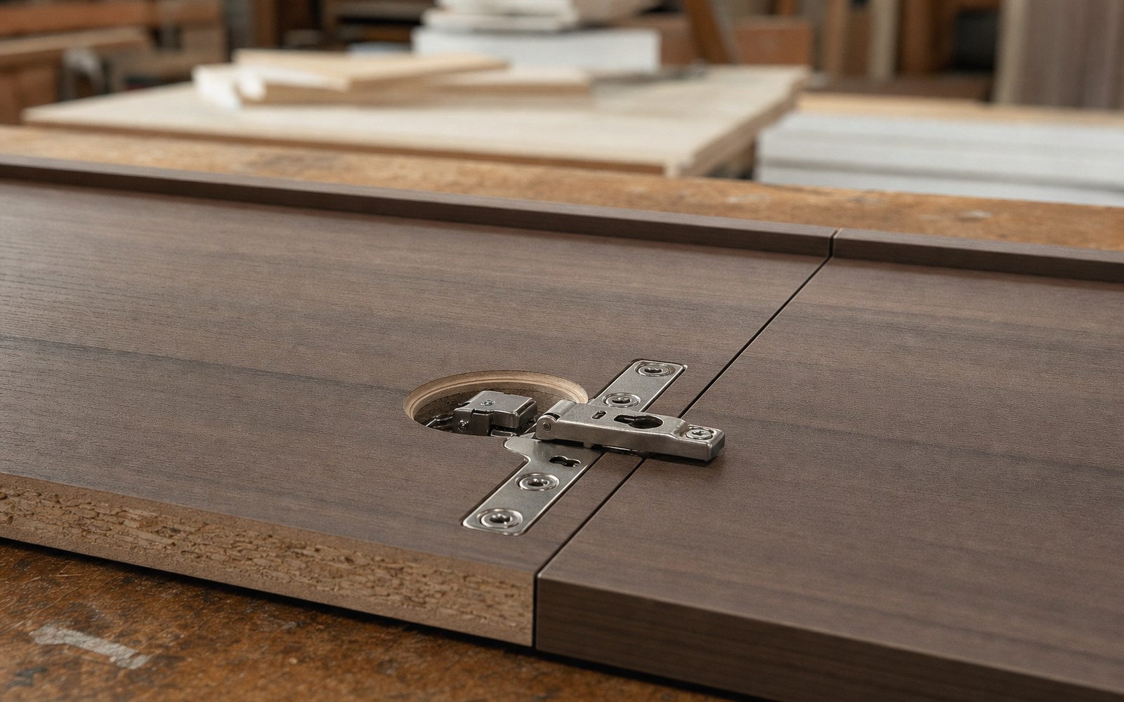 Custom kitchen joinery with Blum hardware and Polytec SYNC doors built in a Newcastle NSW workshop