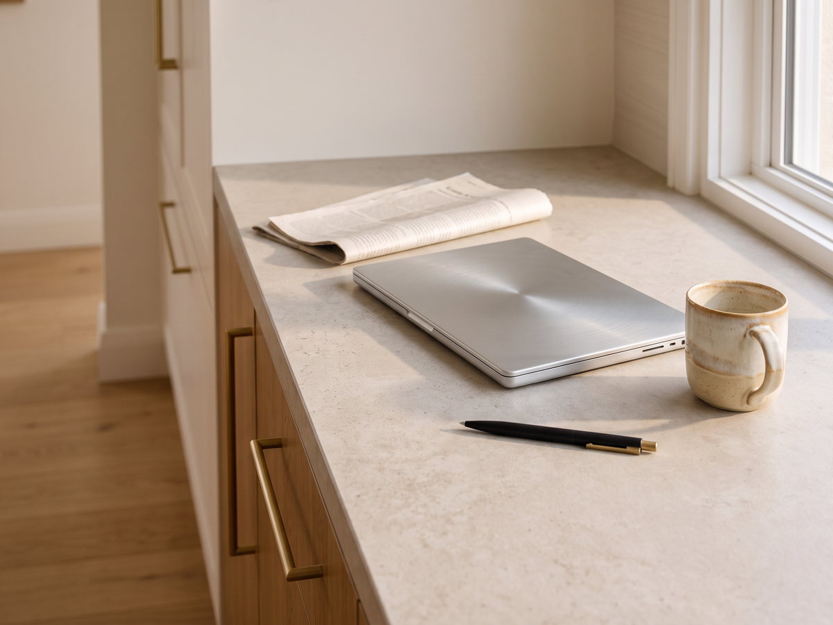 NSW building licence check in New South Wales — SteepWood custom joinery Laptop displaying NSW builder licence check beside a signed renovation quote