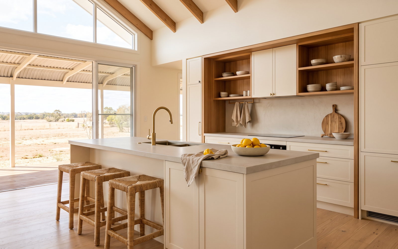 Custom kitchen installation in a light-filled Port Macquarie coastal home